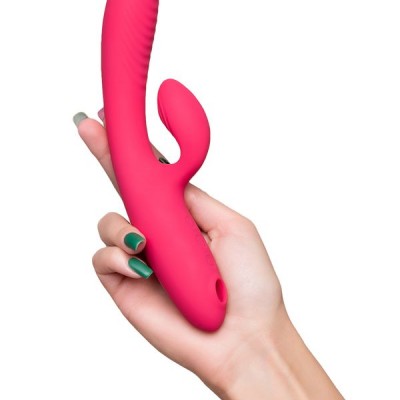 JOS Enila Vakum Dalgalı Vibratör, silikon, pembe, 23 cm