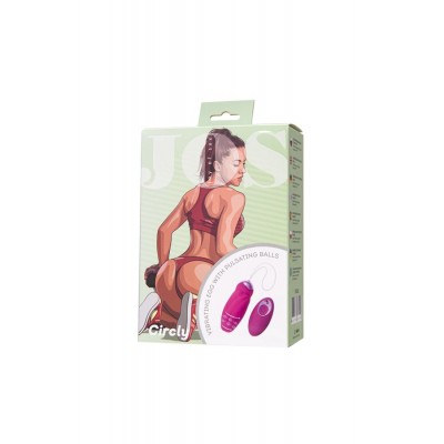 JOS Circly Titreşimli Vjinal Top, Silikon, Pembe, 9 cm