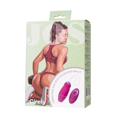 JOS Circly Titreşimli Vjinal Top, Silikon, Pembe, 9 cm