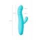 JOS Klitoral uyarımlı vibratör-döndürücü MERRY-SWI, silikon, mavi, 20,7 cm