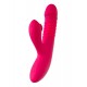 Klitoral uyarıcılı vibratör JOS Seri, silikon, pembe, 22 cm