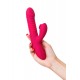 Klitoral uyarıcılı vibratör JOS Seri, silikon, pembe, 22 cm