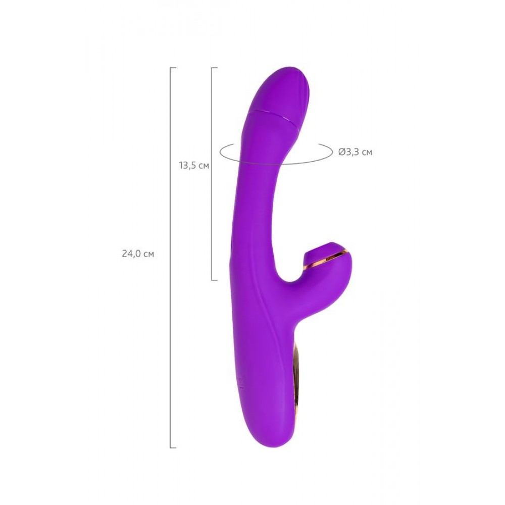 JOS Pitti Silikon Mor 24cm Dil Vibratör Vakum Stimülasyon Seks Oyuncakları Kadınlar için