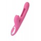 JOS Monti Hareketli Dilli ve Titreşimli Top Başlıklı Vibratör, Silikon, Pembe, 24 cm