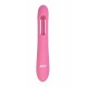 JOS Monti Hareketli Dilli ve Titreşimli Top Başlıklı Vibratör, Silikon, Pembe, 24 cm