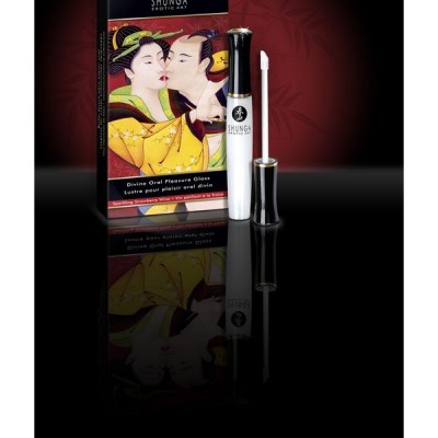                      Shunga "İlahi Zevk" dudak parlatıcısı, buzlu ateş etkisi, çilek ve şampanya, 10 ml