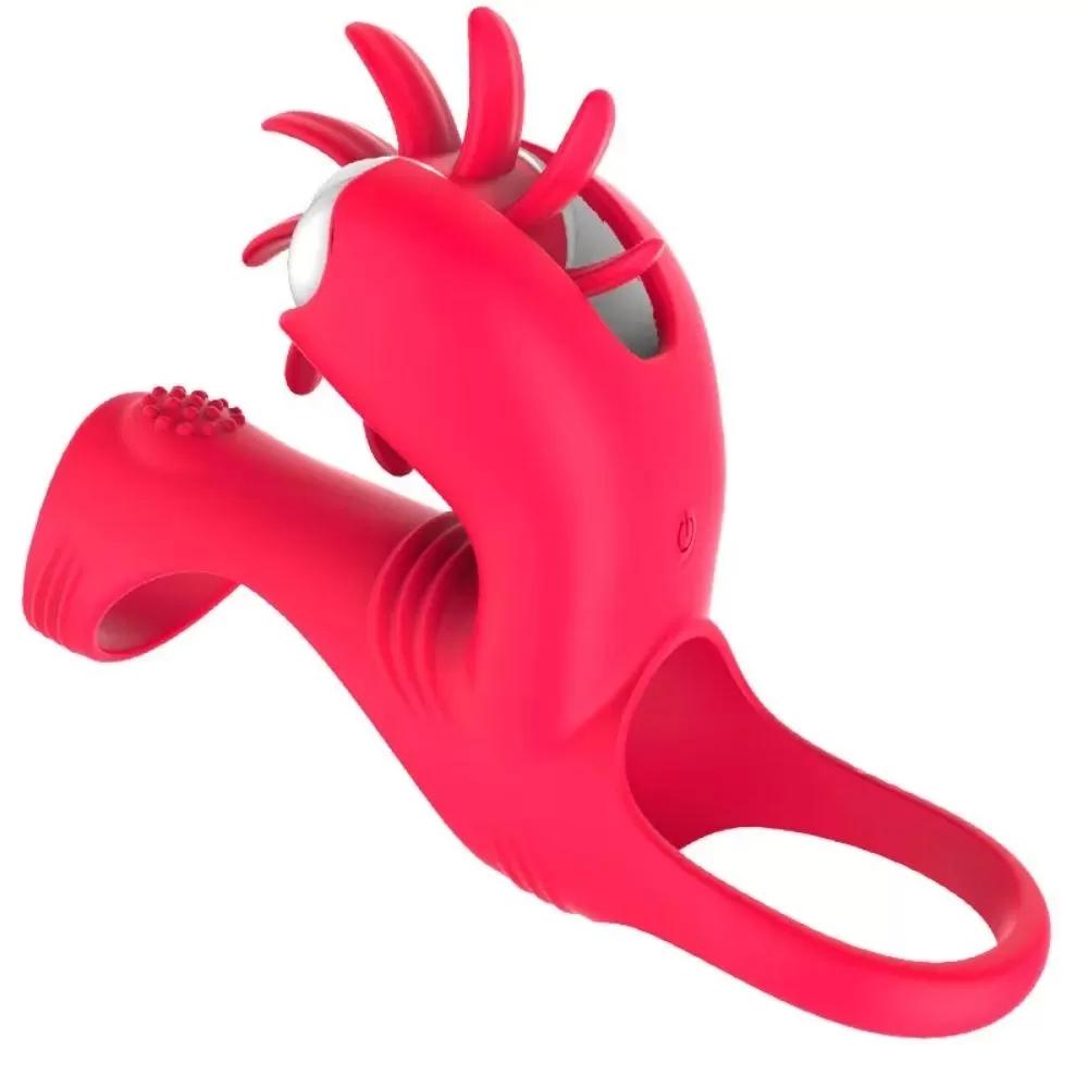 GUIMI Dönebilen Dil Hareketli Klitoris ve G-Spot Uyarıcı Testis ve Penis Halkası - Pembe GUIMI Dönebilen Dil Hareketli Klitoris ve G-Spot Uyarıcı Testis ve Penis Halkası - Pembe