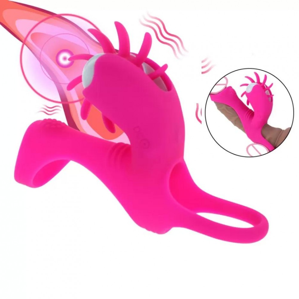 GUIMI Dönebilen Dil Hareketli Klitoris ve G-Spot Uyarıcı Testis ve Penis Halkası - Pembe GUIMI Dönebilen Dil Hareketli Klitoris ve G-Spot Uyarıcı Testis ve Penis Halkası - Pembe