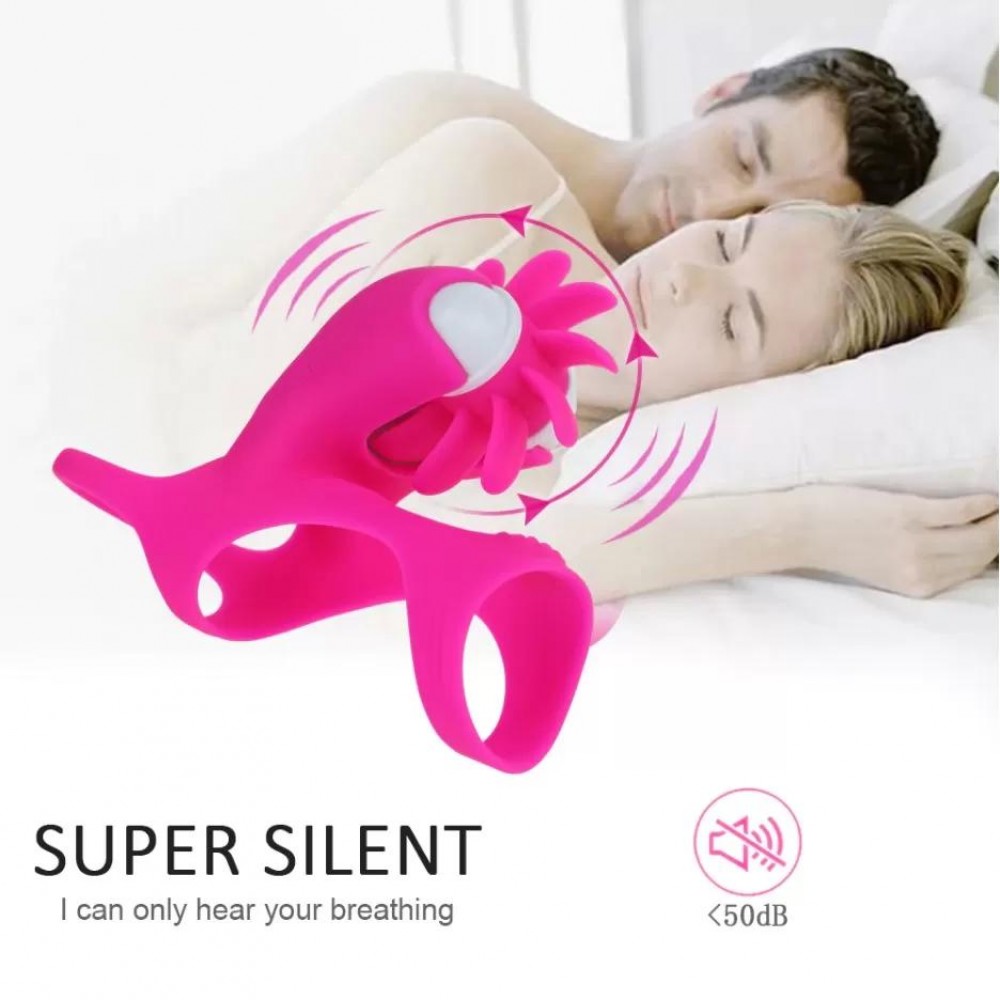 GUIMI Dönebilen Dil Hareketli Klitoris ve G-Spot Uyarıcı Testis ve Penis Halkası - Pembe GUIMI Dönebilen Dil Hareketli Klitoris ve G-Spot Uyarıcı Testis ve Penis Halkası - Pembe
