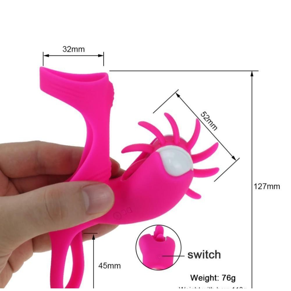GUIMI Dönebilen Dil Hareketli Klitoris ve G-Spot Uyarıcı Testis ve Penis Halkası - Pembe GUIMI Dönebilen Dil Hareketli Klitoris ve G-Spot Uyarıcı Testis ve Penis Halkası - Pembe