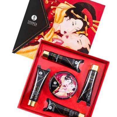                     Shunga Geisha' Secret paketi, çilek ve şampanya