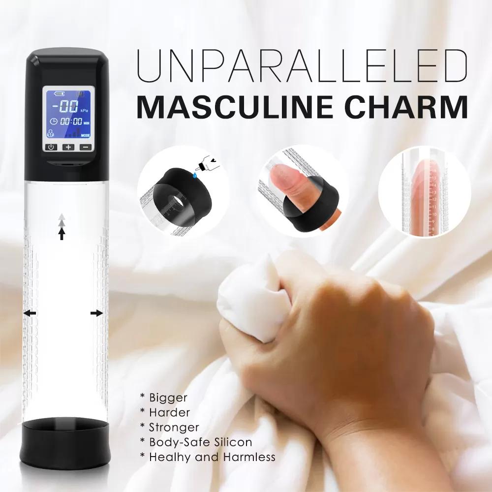 LCD Ekran Dijital Göstergeli Profesyonel Tam Otomatik Penis Vakum Pompası