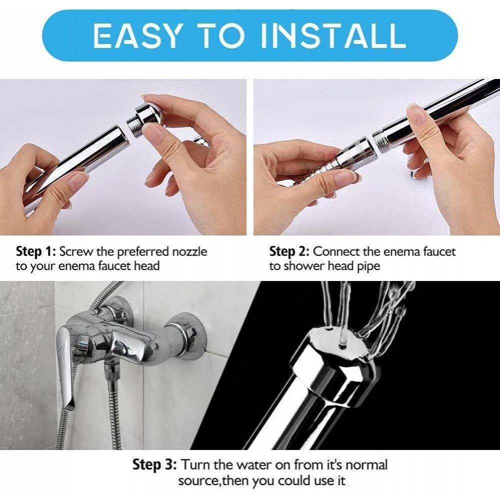 Shower Enema 5'li Duş Başlıklı Lavman Anal Temizlik Seti Shower Enema 5'li Duş Başlıklı Lavman Anal Temizlik Seti