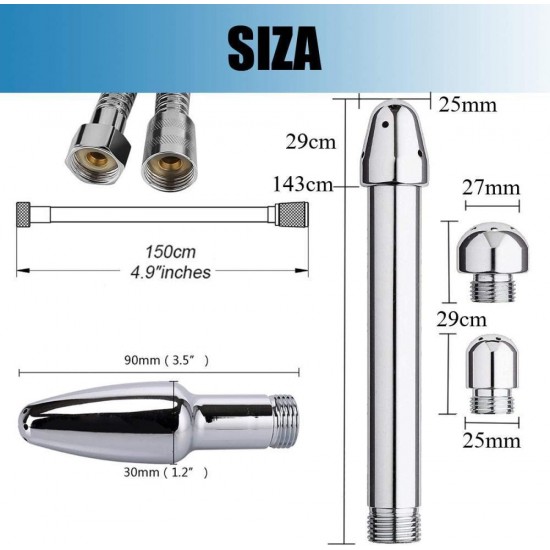 Shower Enema 5'li Duş Başlıklı Lavman Anal Temizlik Seti