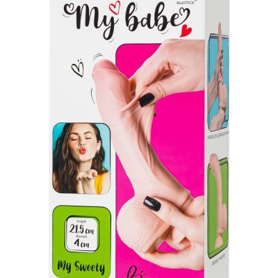 My Babe My Sweety Gerçekçi Yapay Penis, TPE, Çıplak, 21,5 cm