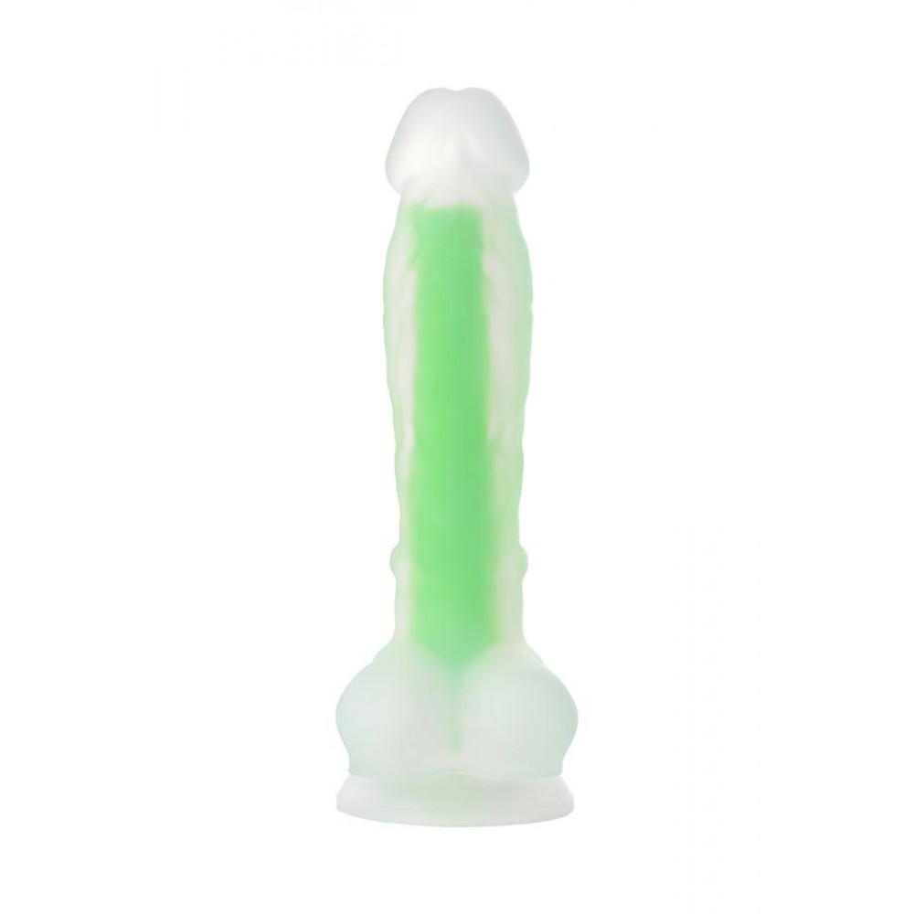 Beyond by Toyfa Clark Glow Gece Parlayan Dildo, Silikon, Şeffaf, 22 cm
