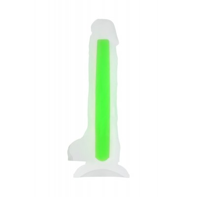 Beyond by Toyfa Clark Glow Gece Parlayan Dildo, Silikon, Şeffaf, 22 cm