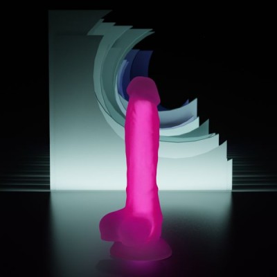 Beyond by Toyfa Tony Glow Gece Parlayan Dildo, Silikon,Şeffaf , 20 cm
