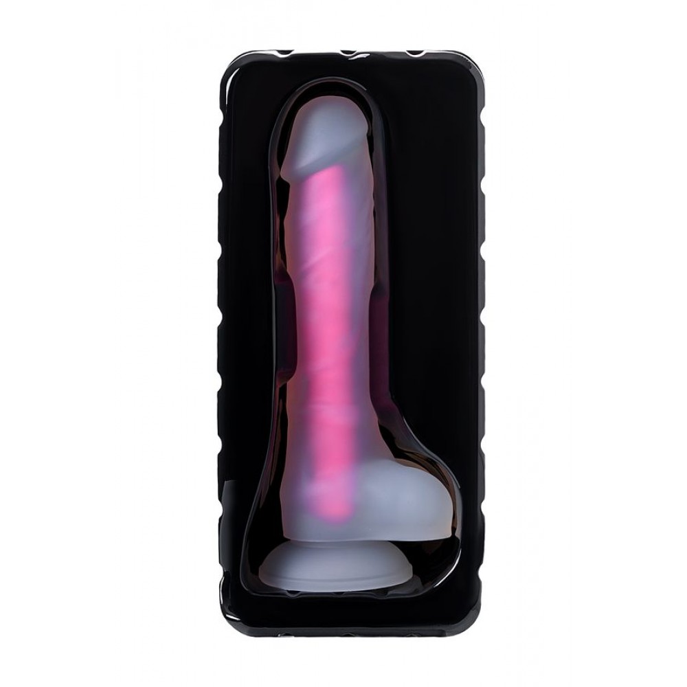 Beyond by Toyfa Tony Glow Gece Parlayan Dildo, Silikon,Şeffaf , 20 cm