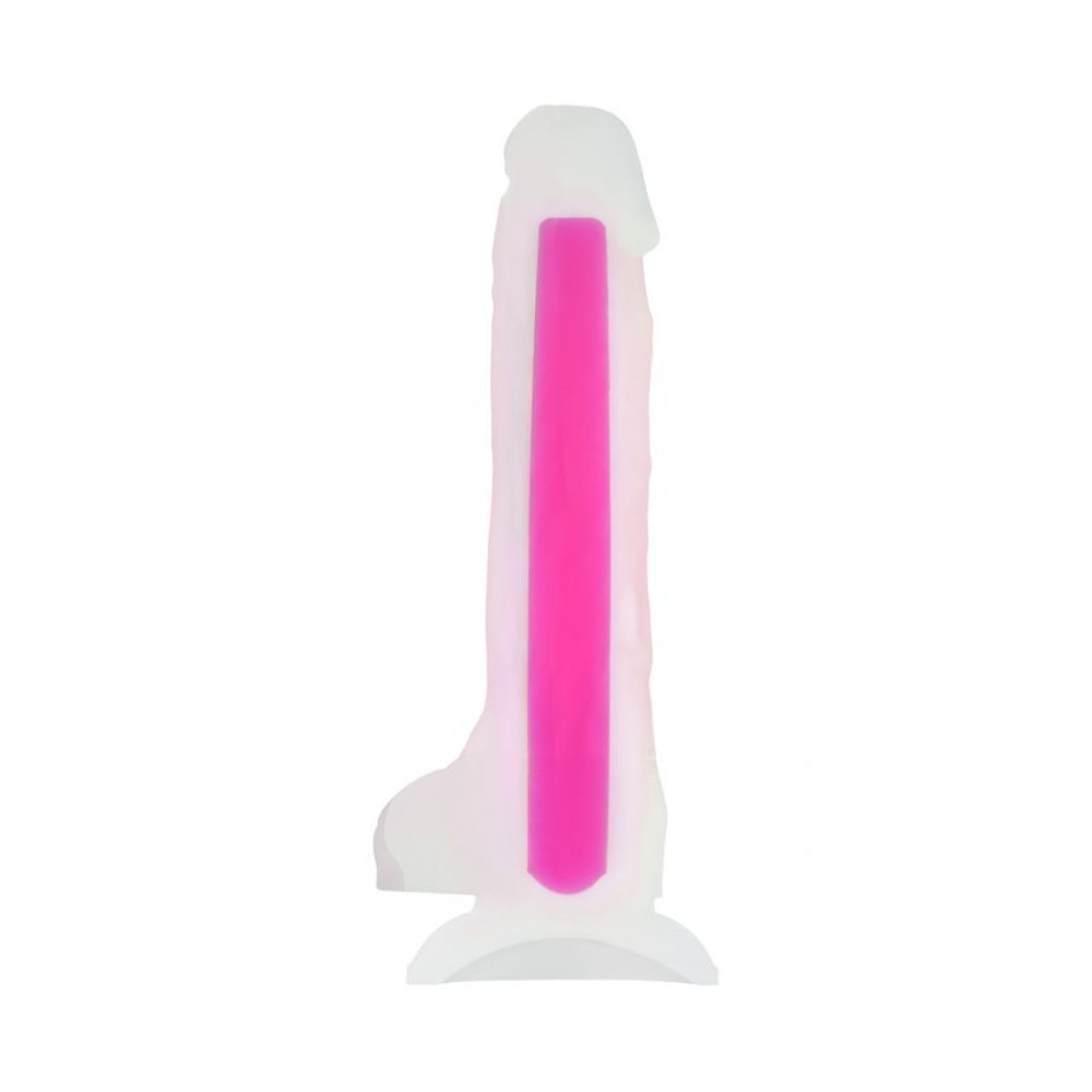 Beyond by Toyfa Tony Glow Gece Parlayan Dildo, Silikon,Şeffaf , 20 cm