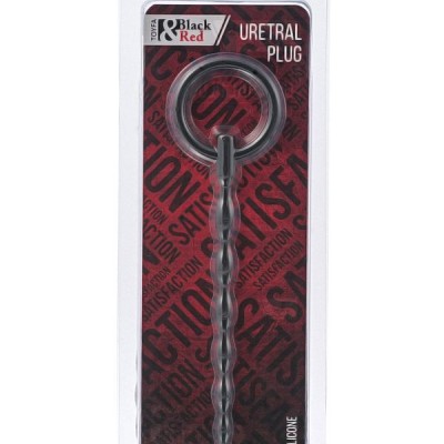 Üretral Plug Black & Red by TOYFA, Silikon, Siyah, 16 cm