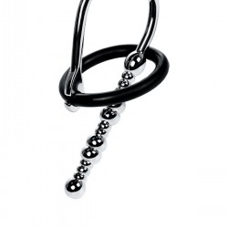 TOYFA Metal Üretral Tak-Boncuklar Yumuşak Kilitleme Halkalı, gümüş