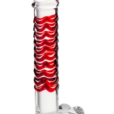 Gerçekçi olmayan yapay penis Sexus Glass, cam, transparan, 16 cm