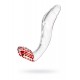 Gerçekçi olmayan yapay penis Sexus Glass, cam, transparan, 17,5 cm