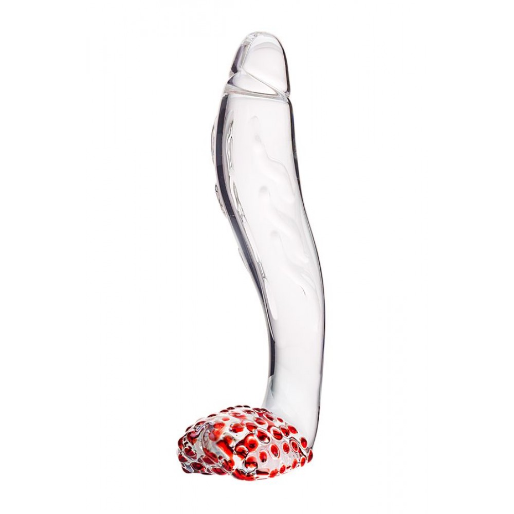 Gerçekçi olmayan yapay penis Sexus Glass, cam, transparan, 17,5 cm