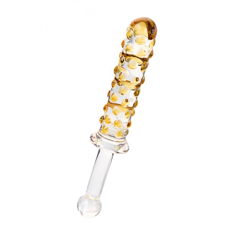 Sexus Glass Çift Taraflı Cam Dildo, Şeffaf, 25 cm