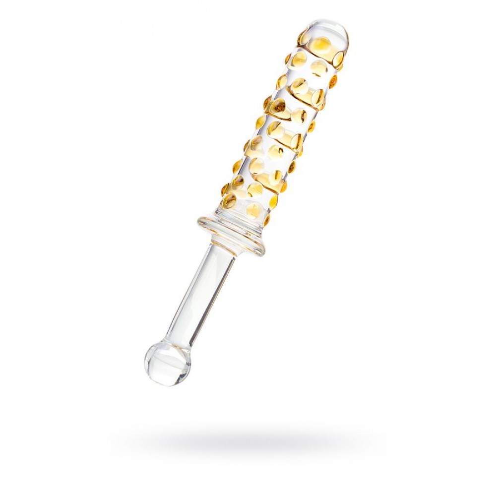 Sexus Glass Çift Taraflı Cam Dildo, Şeffaf, 25 cm