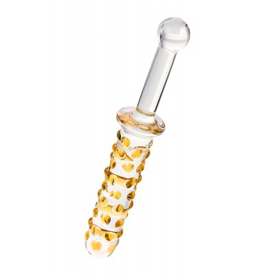 Sexus Glass Çift Taraflı Cam Dildo, Şeffaf, 25 cm