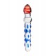 Sexus Glass Çift Taraflı Cam Dildo, Şeffaf, 20 cm