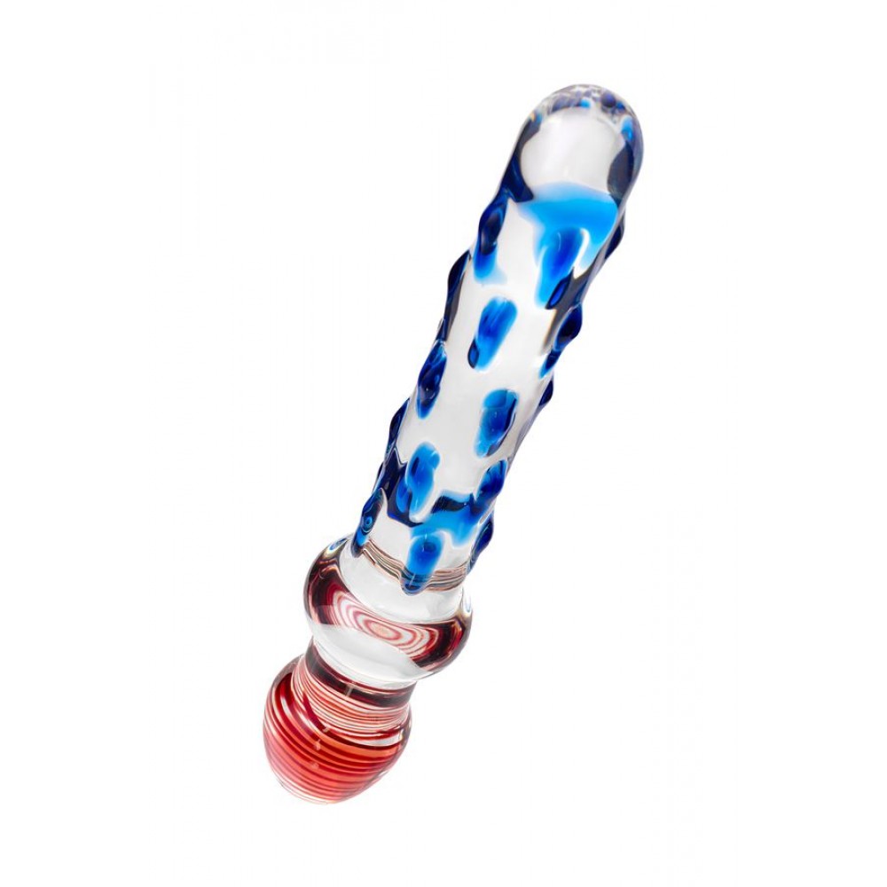 Sexus Glass Çift Taraflı Cam Dildo, Şeffaf, 20 cm