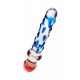 Sexus Glass Çift Taraflı Cam Dildo, Şeffaf, 20 cm