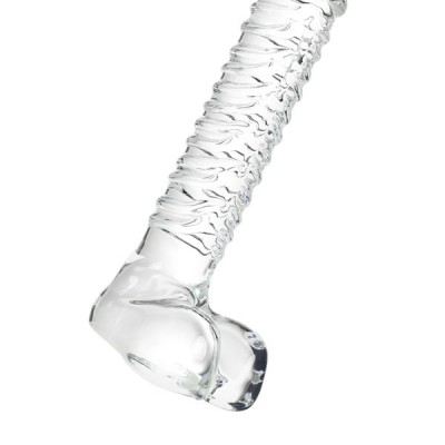 Gerçekçi olmayan yapay penis Sexus Glass, cam, transparan, 21 cm