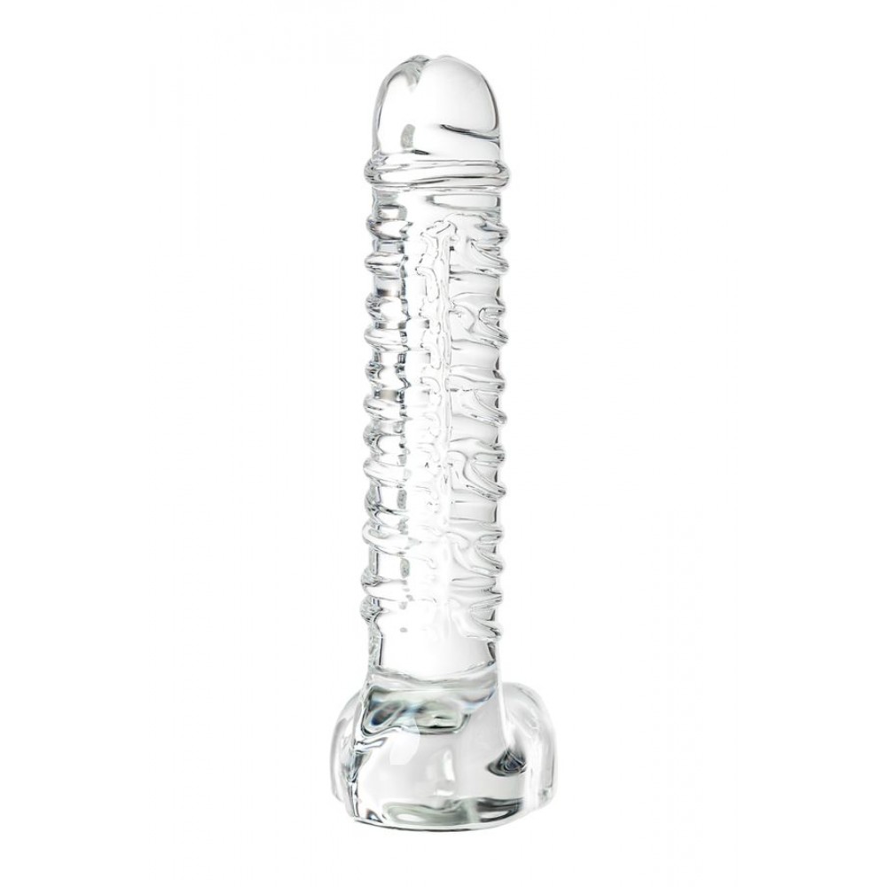 Gerçekçi olmayan yapay penis Sexus Glass, cam, transparan, 21 cm
