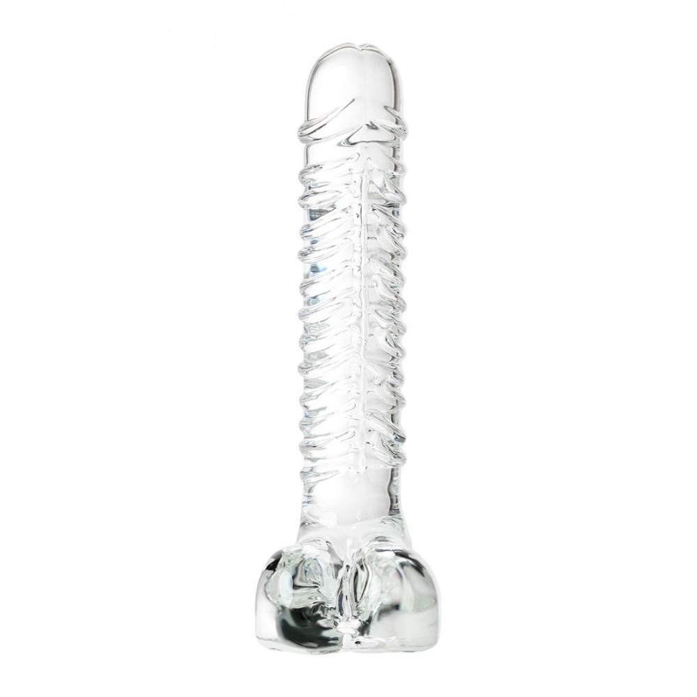 Gerçekçi olmayan yapay penis Sexus Glass, cam, transparan, 21 cm