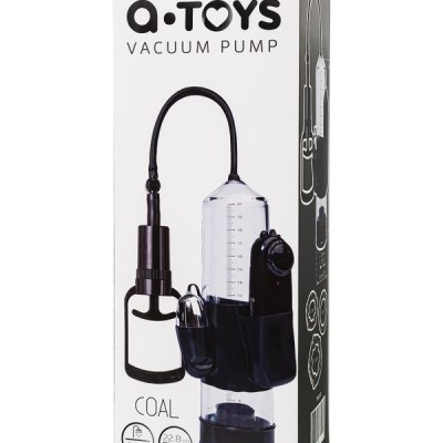             A-Toys by TOYFA Titreşimli penis pompası, PVC, Siyah, 22,8 cm