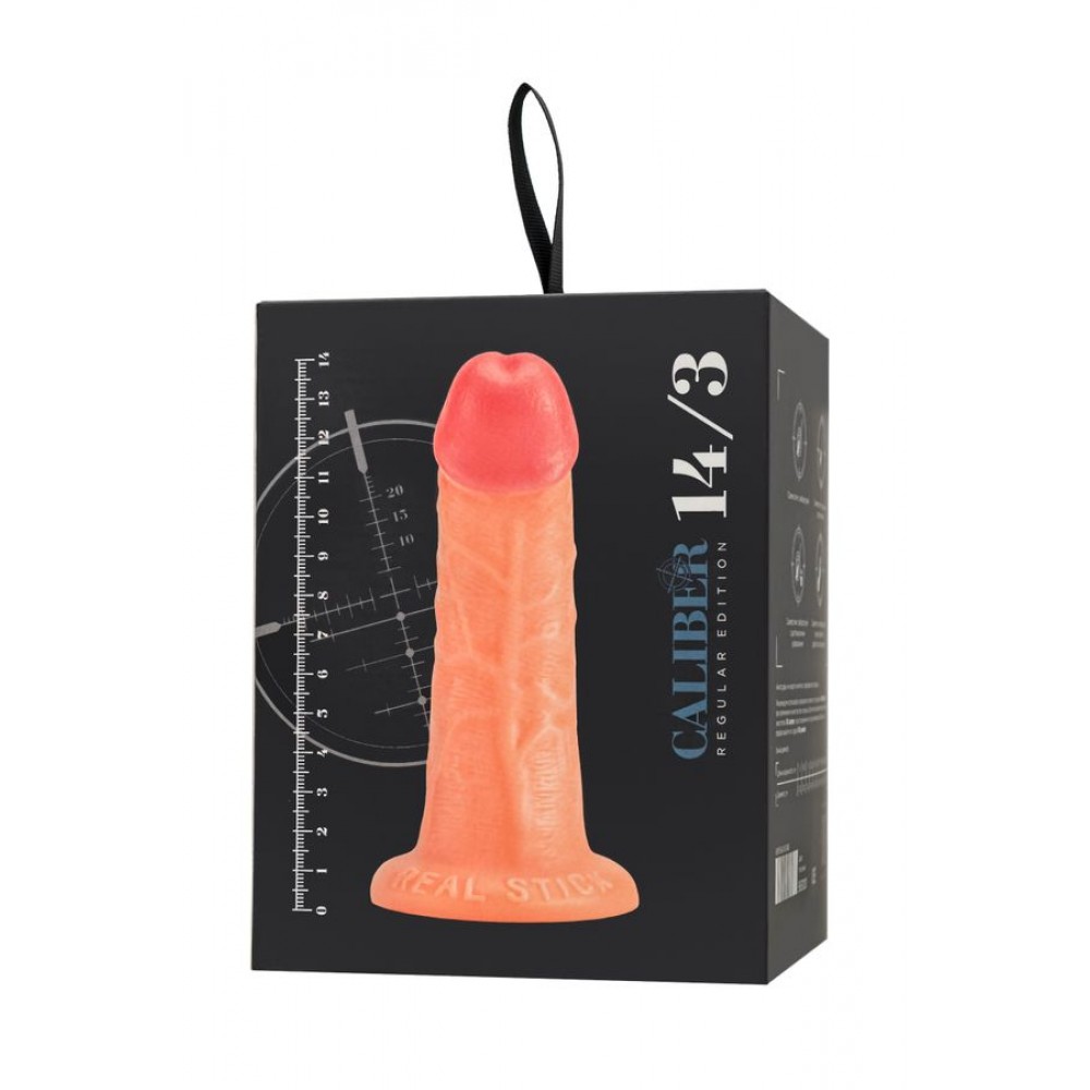 Gerçekçi yapay penis, RealStick CALIBER, 14 cm, Ø3