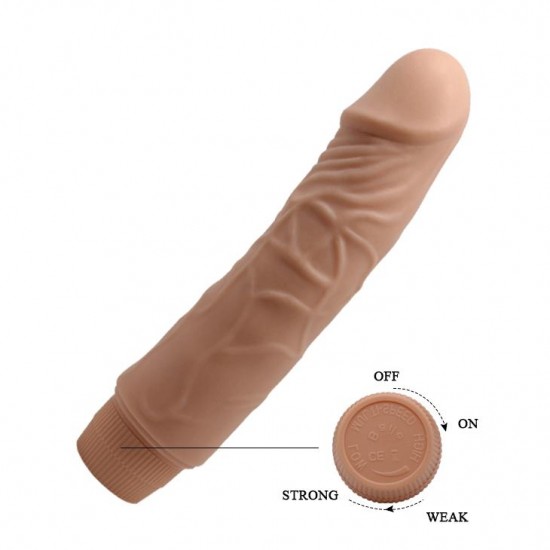 Güçlü Titreşimli 20cm Realistik Vibratör Gerçekci Penis Dildo