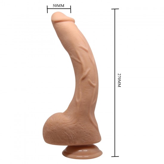 Titreşimli Realistik Damarlı Vantuzlu G-Spot Dildo Penis
