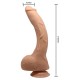 Titreşimli Realistik Damarlı Vantuzlu G-Spot Dildo Penis