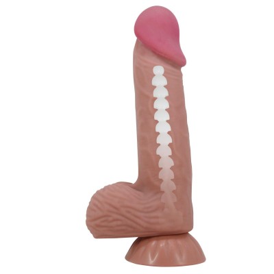 Kıkırdak Cilt Serisi 20.6 -4,4,Cm Kıkırdaklı Realistik Penis Damarlı Dildo