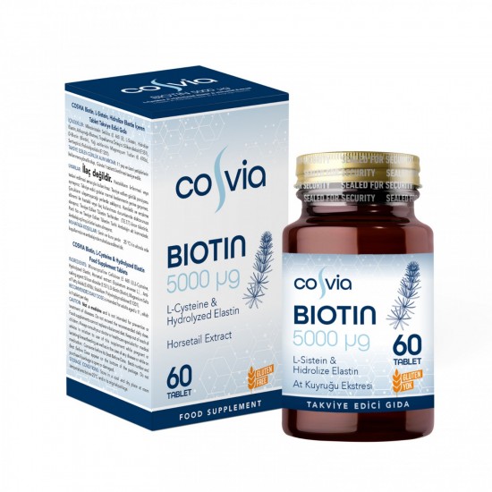 COSVIA Biotin, L-Sistein, Hidrolize Elastin İçeren Tablet Takviye Edici Gıda
