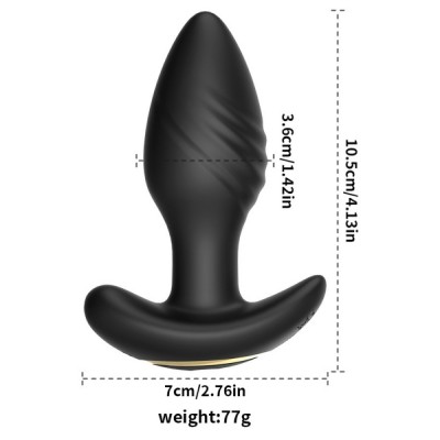                   Big Boat Anchor Swing – Telefon Kontrollü Titreşimli Anal Plug (Siyah)
