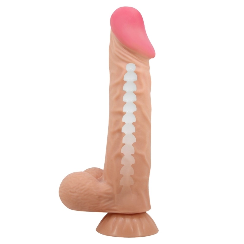 Ortan 9.4 İnç Kıkırdak Yapılı Gerçek Deri Yapılı Dildo