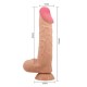 Ortan 9.4 İnç Kıkırdak Yapılı Gerçek Deri Yapılı Dildo