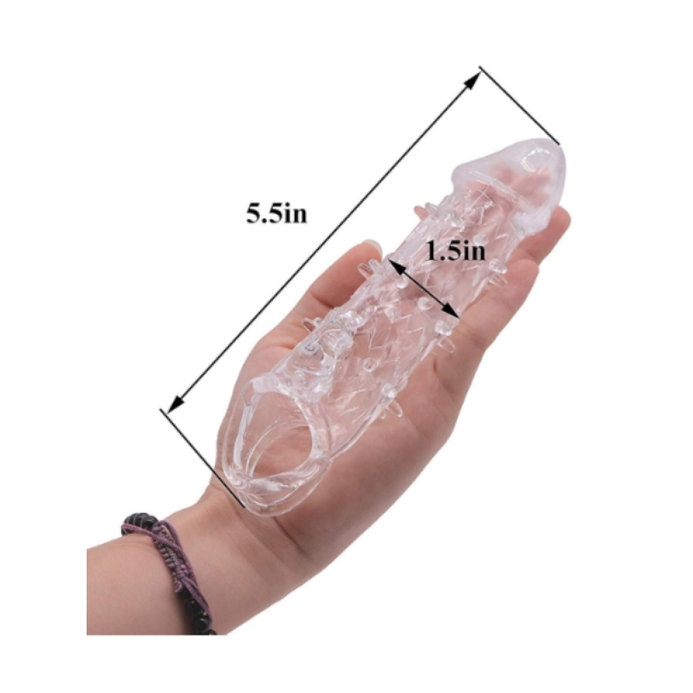 Wolf Warrior Crystal Şeffaf Dokulu Penis Kılıfı