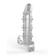 Wolf Warrior Crystal Şeffaf Dokulu Penis Kılıfı
